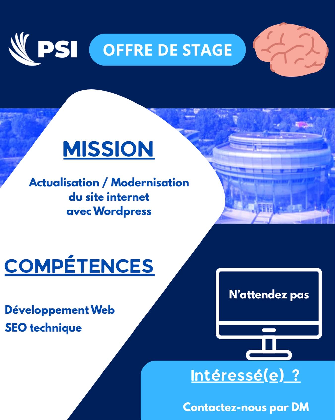 Recherche d’un(e) stagiaire pour le site internet